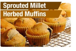 Sprouted Millet Herbed Muffins